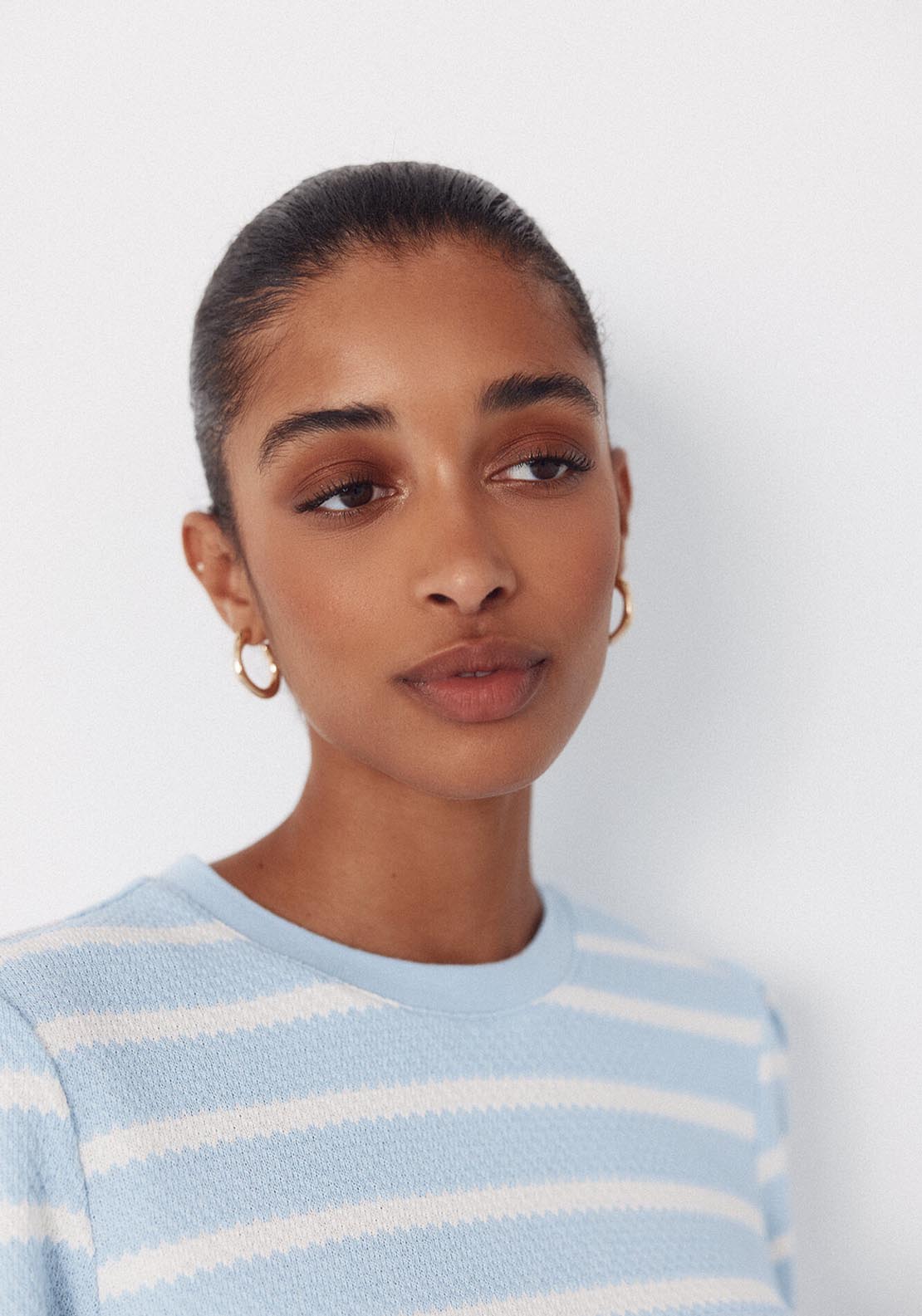 Striped Structured Top - Blue