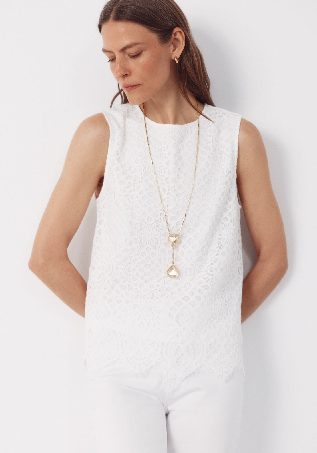 Guipure Lace Top - White