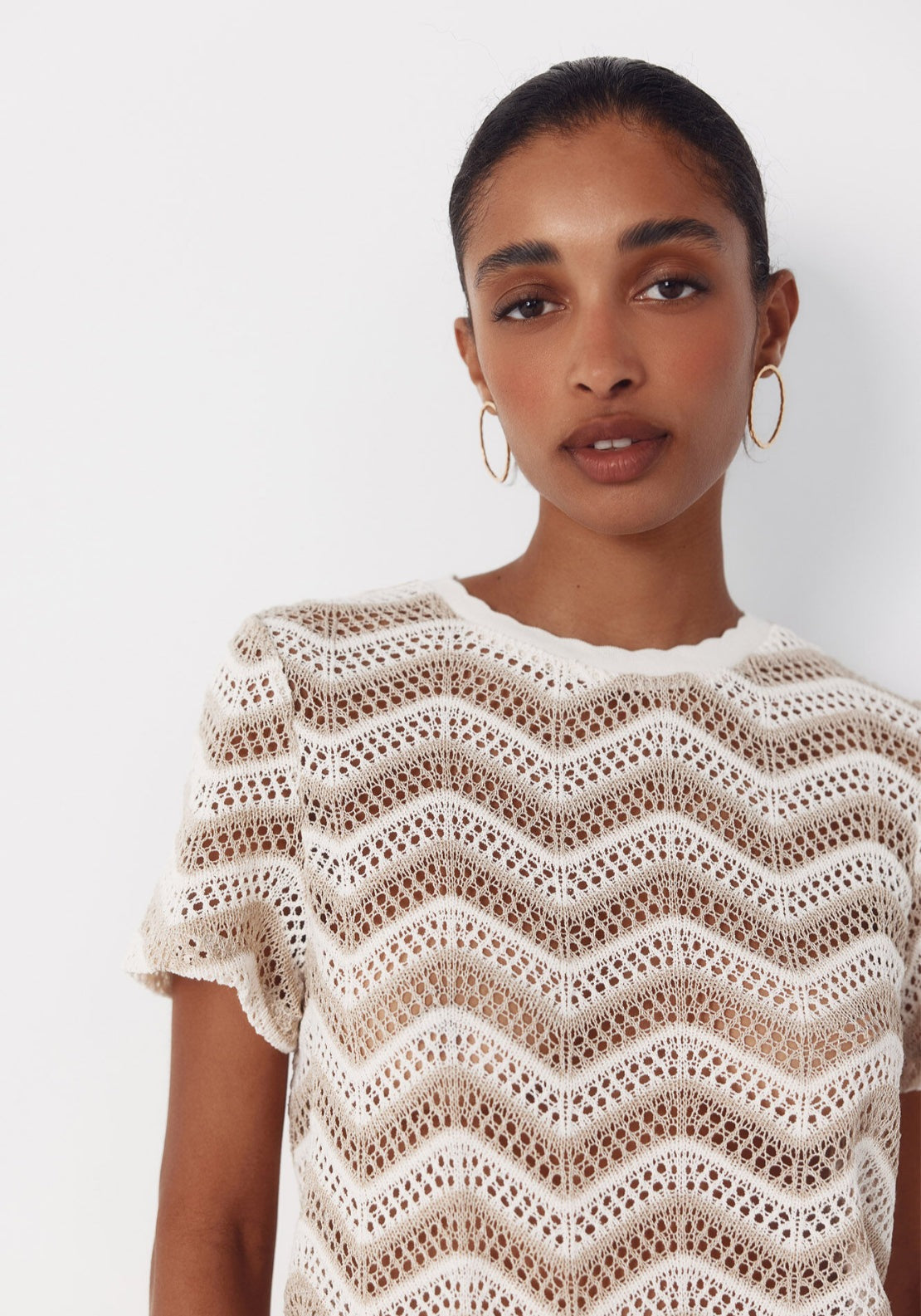 Top Crochet Zig Zag - Ivory
