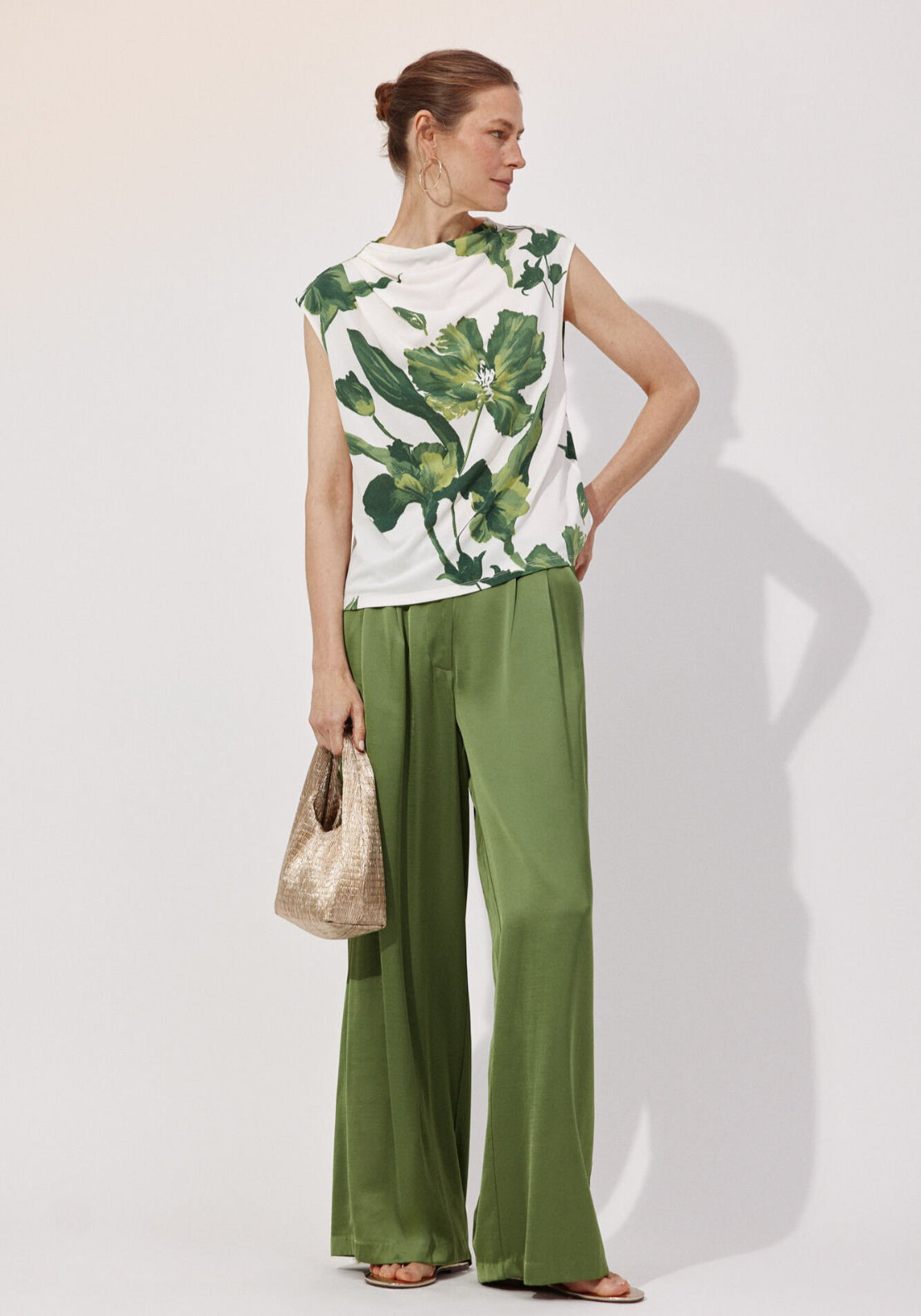 Cortefiel Pleated Sleeve Top - Multicolour 5 Shaws Department Stores