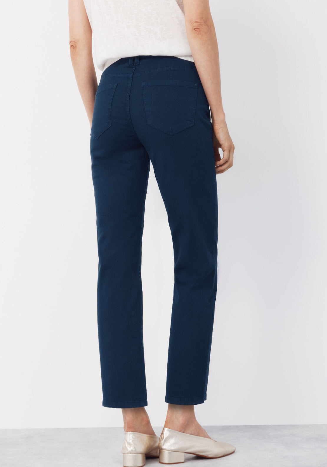 Cortefiel Jacquard Jeans - Navy 2 Shaws Department Stores