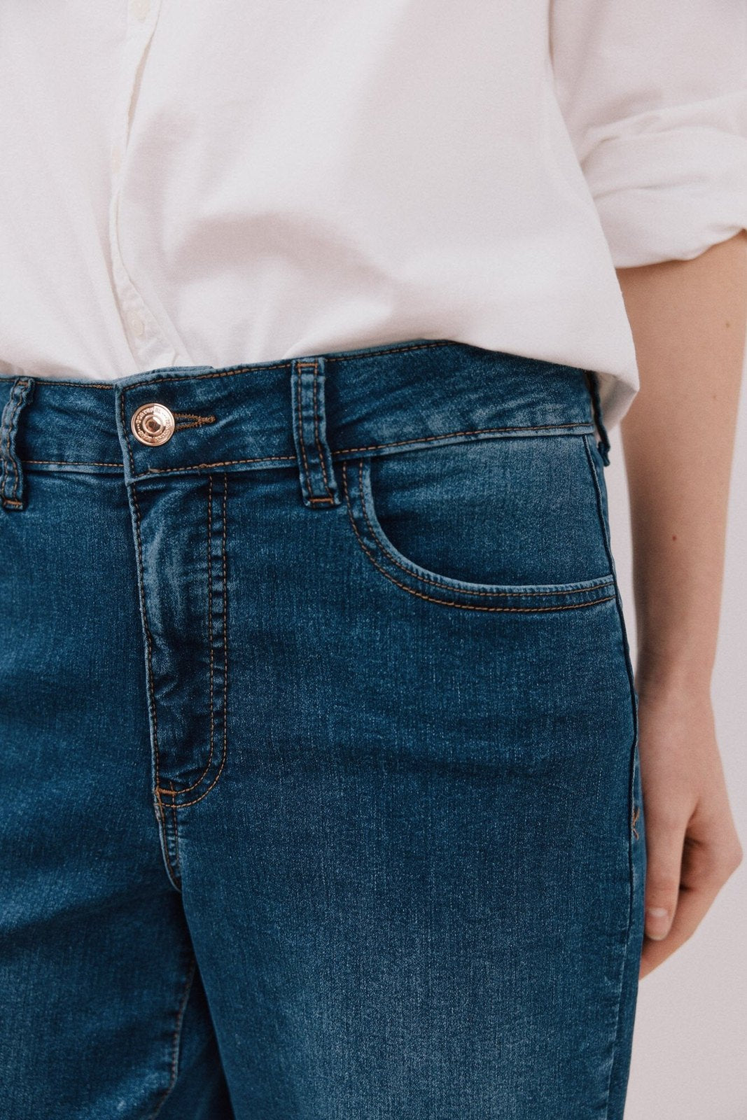 Cortefiel Sensational marine jeans - Medium Blue 3 Shaws Department Stores