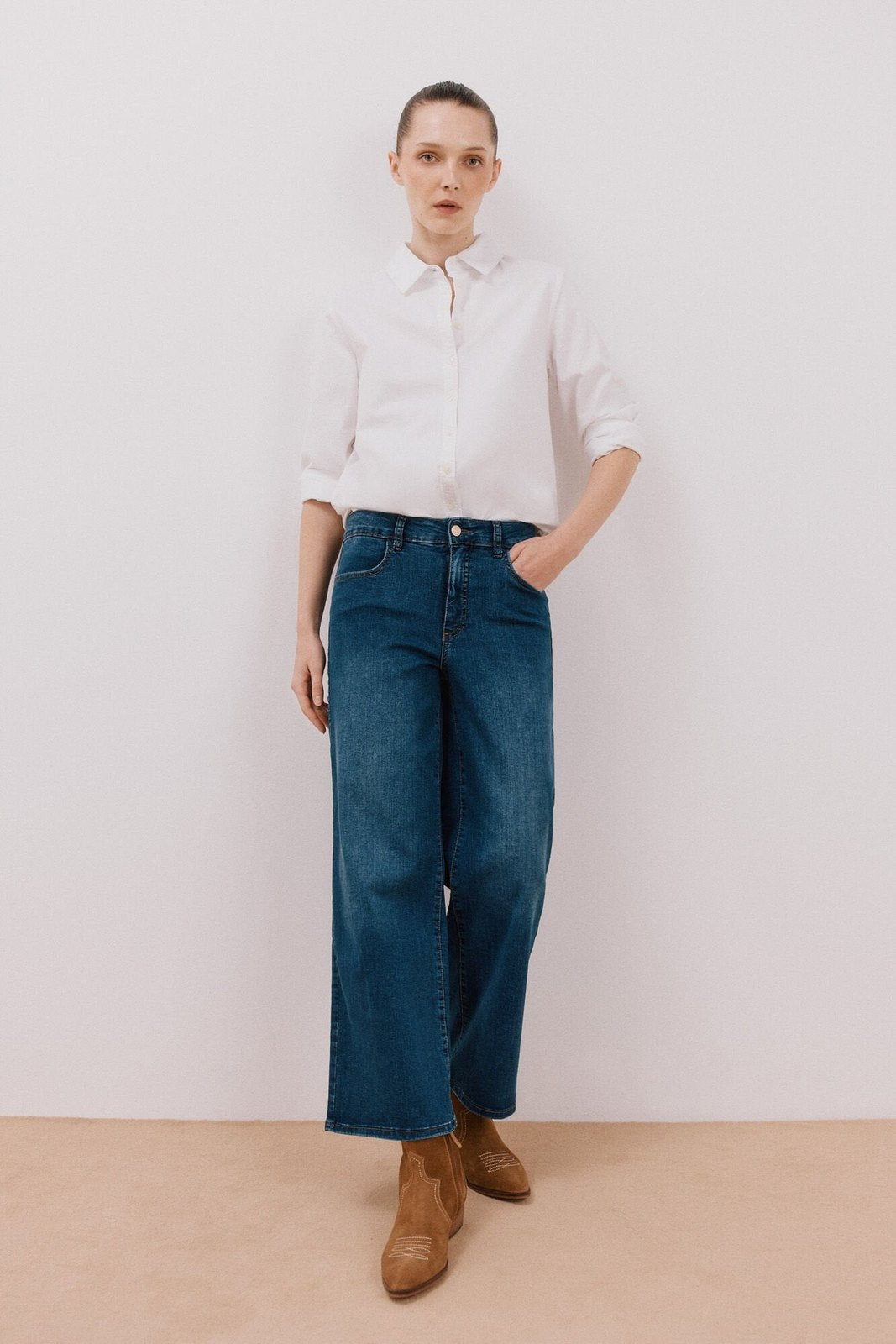 Cortefiel Sensational marine jeans - Medium Blue 4 Shaws Department Stores