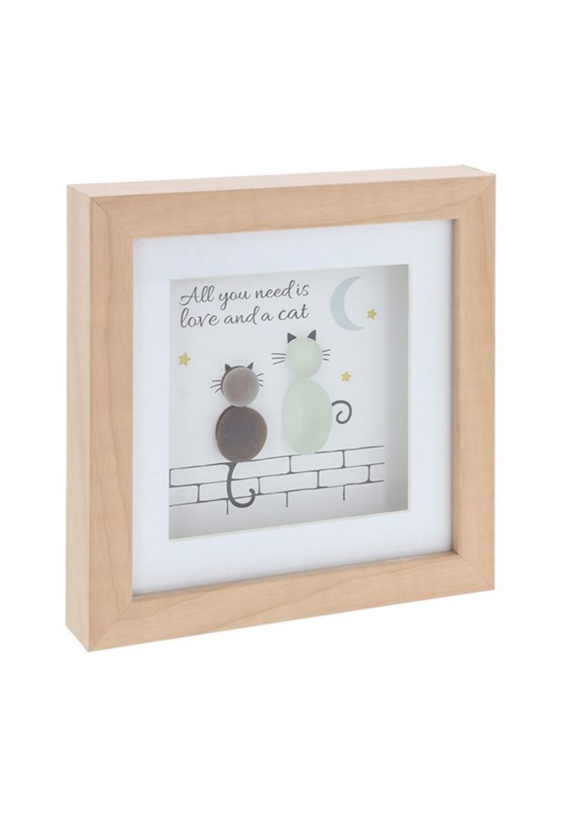 The Home Collection Pebble Glass Square Plaque Cat Love 1 Shaws Department Stores