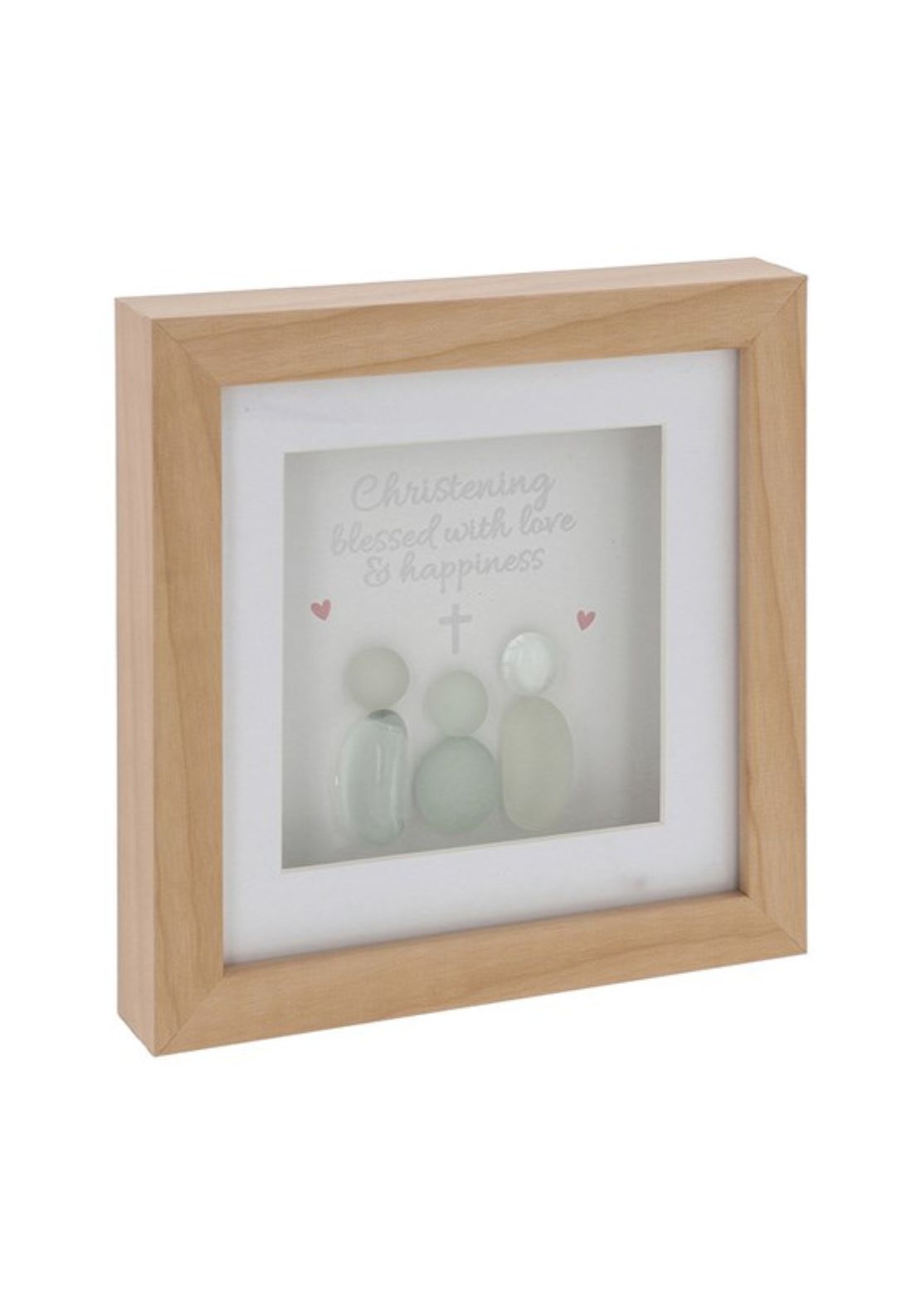 The Home Collection Pebble Glass Square Plaque Christening 1 Shaws Department Stores