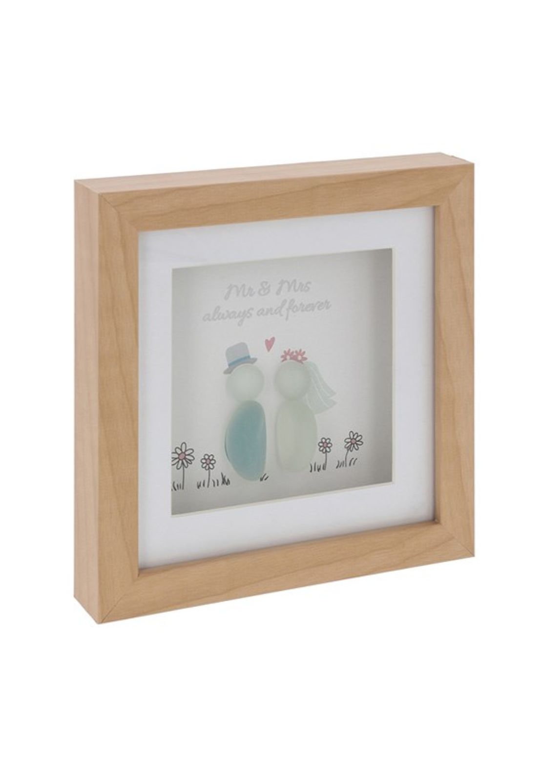 The Home Collection Pebble Glass Square Plaque Mr & Mrs 1 Shaws Department Stores