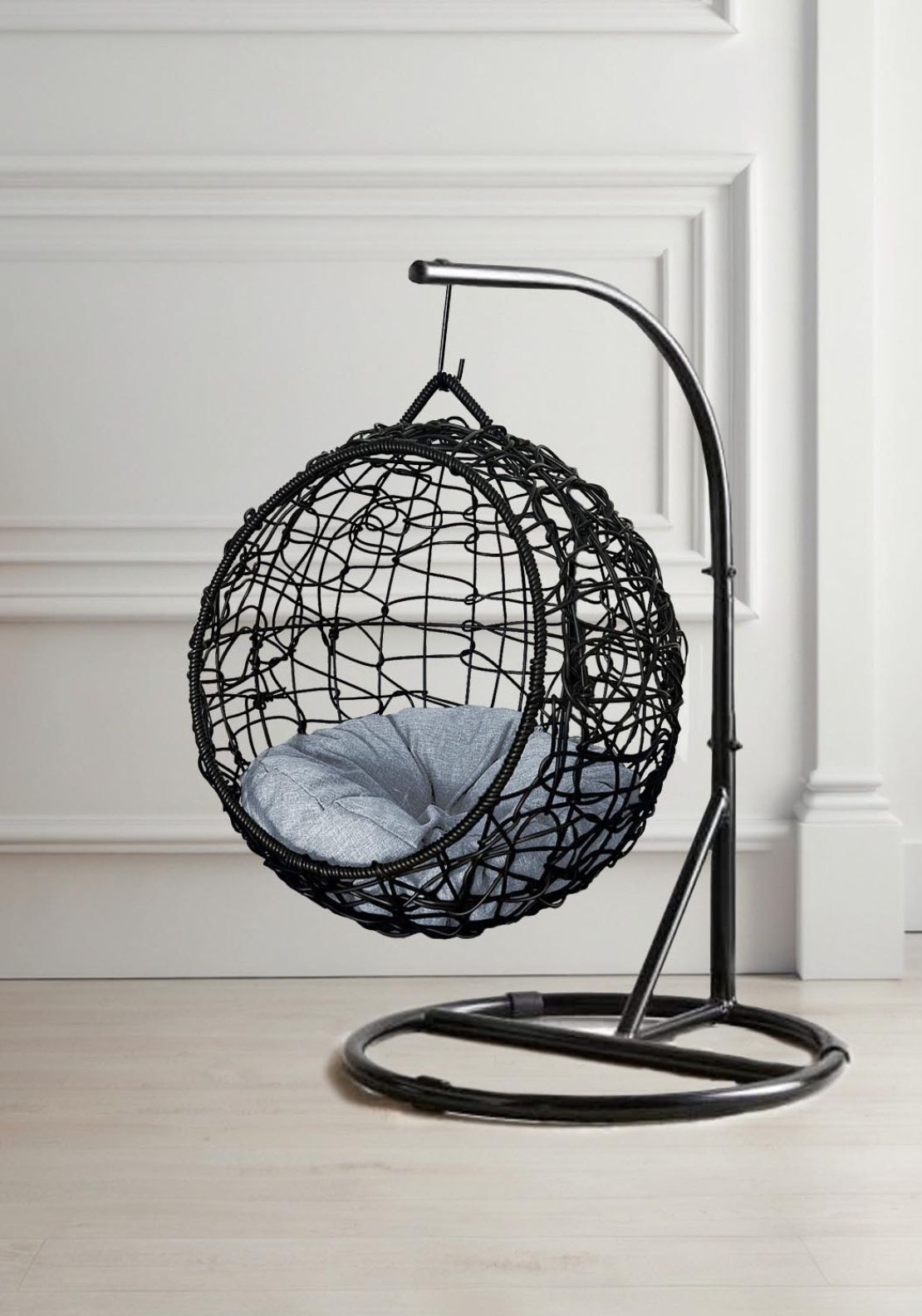 The Home Collection Pet Swinging Egg Chair Black - Black 2 Shaws Department Stores