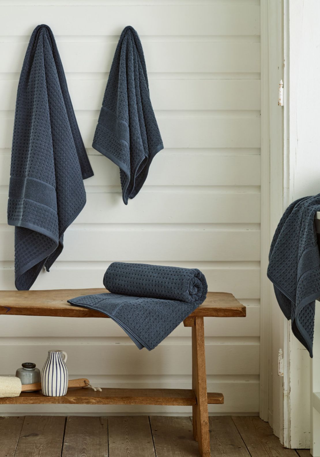 Deyongs Mosley Cotton Towel - Blue 2 Shaws Department Stores