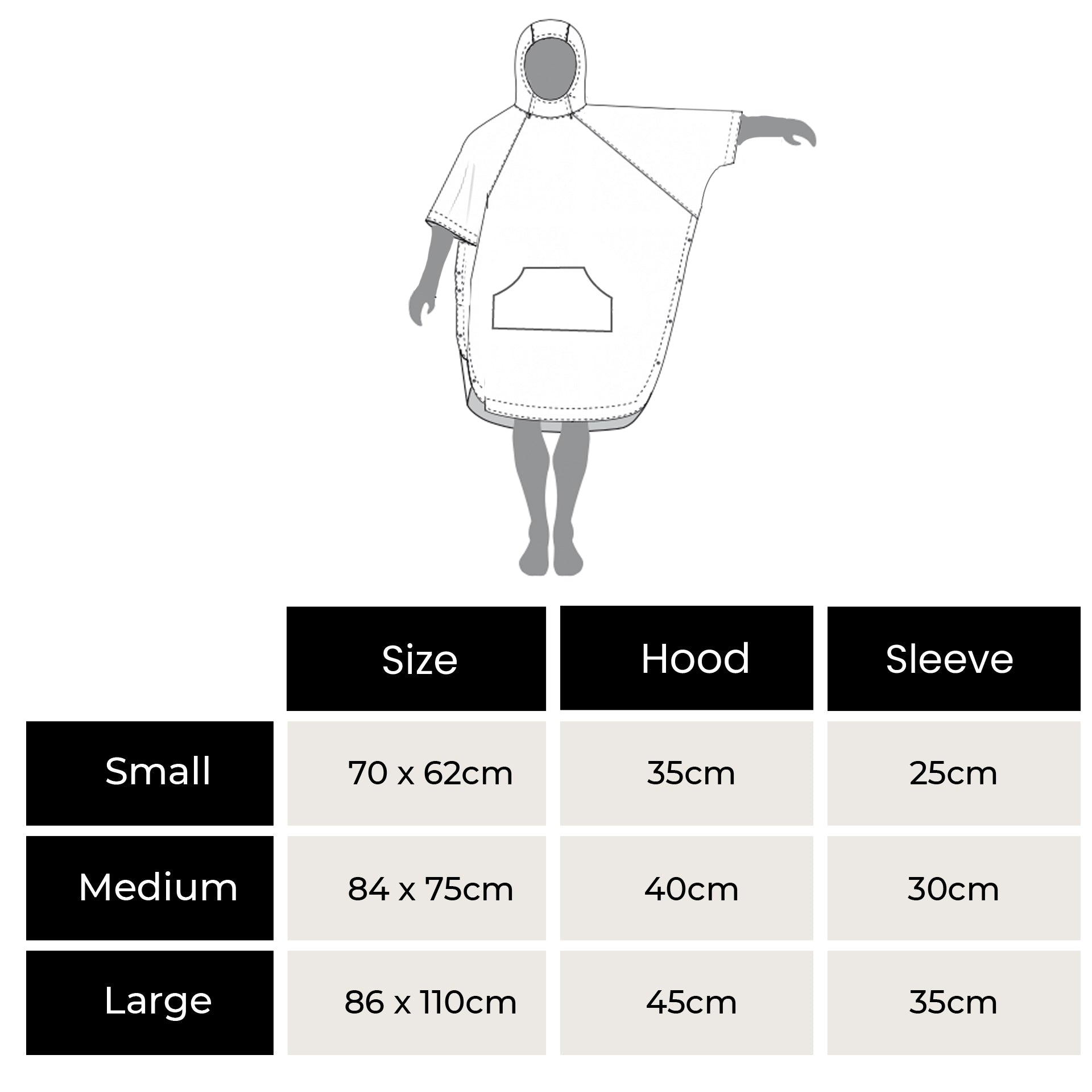 The Home Collection Adult Long Sleeve Poncho - Medium - Jade 2 Shaws Department Stores