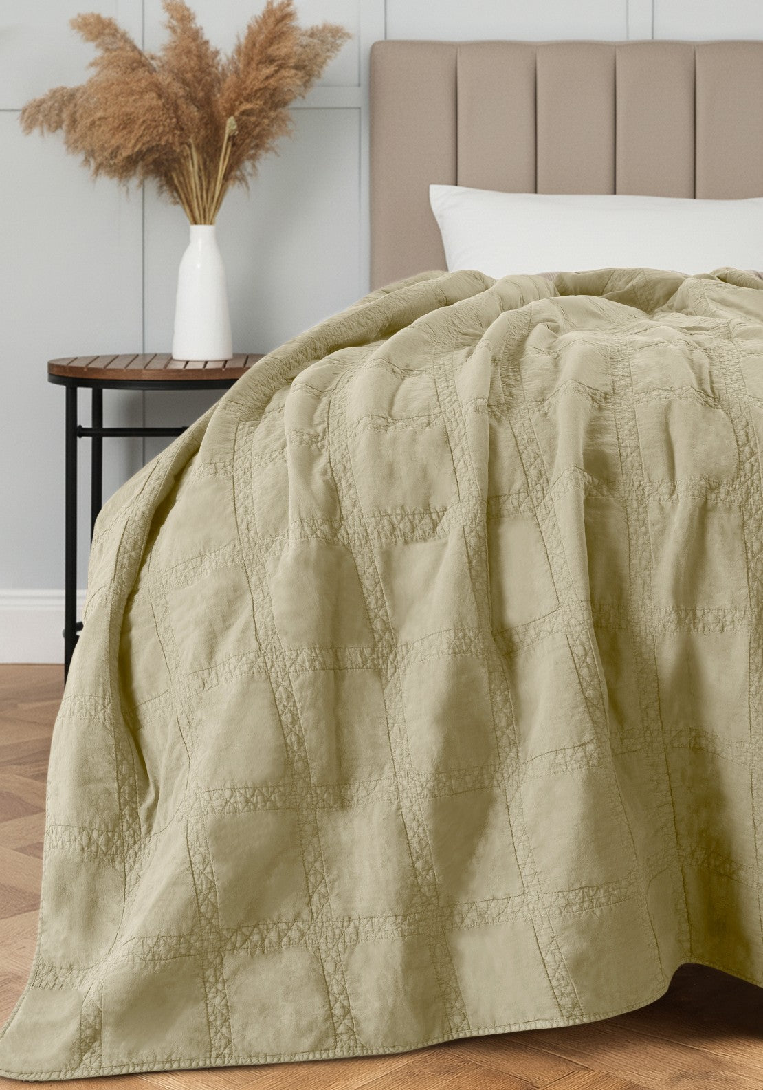 The Home Collection 100% Cotton Portland Throw - Nude 1 Shaws Department Stores