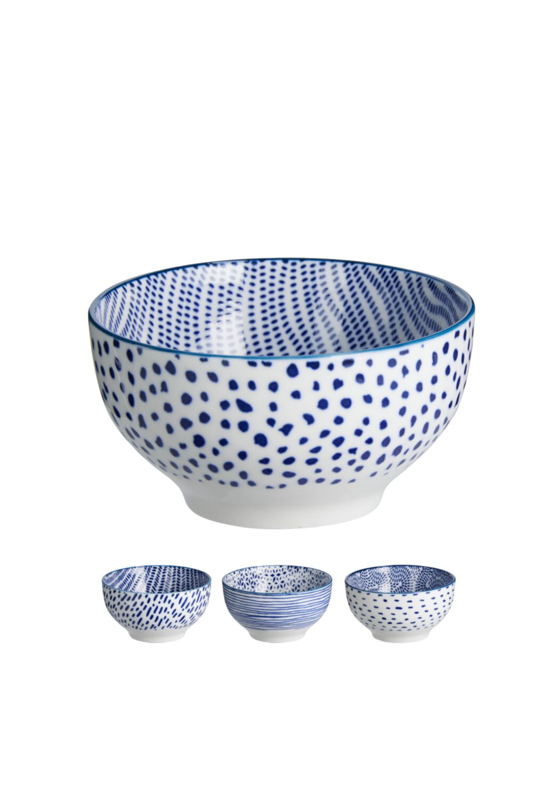 Blue Pattern 1 Bowls Set Of 4 - Multi