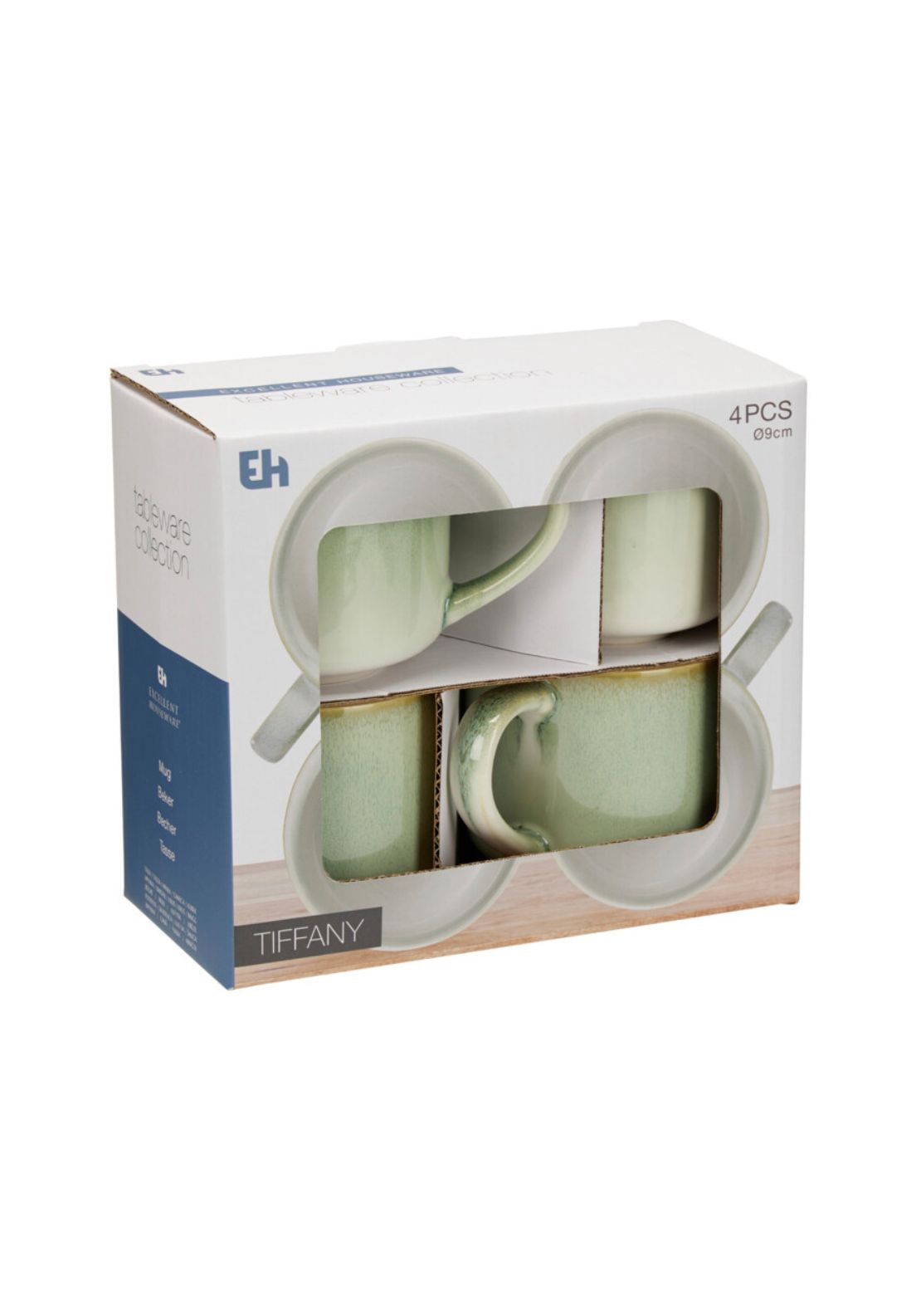 Tiffany Mugs Set Of 4 - Green