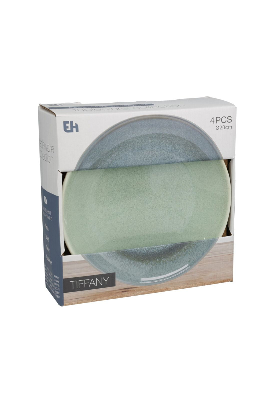 Tiffany Plates 20cm Set Of 4 - Green