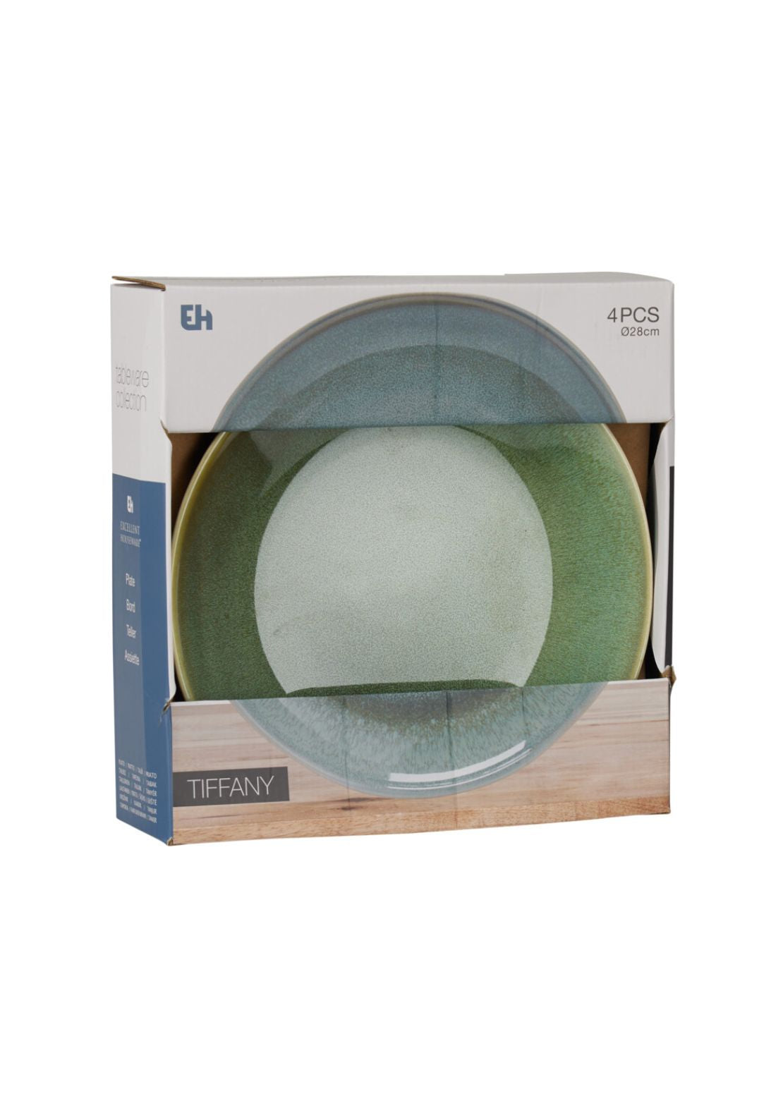 Tiffany Plates 28cm Set Of 5 - Green