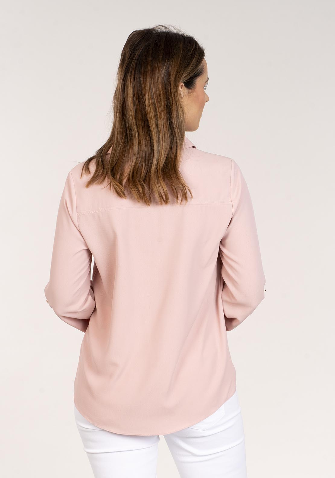 Naoise Roll Sleeve Shirt - Pink 4 Shaws Department Stores