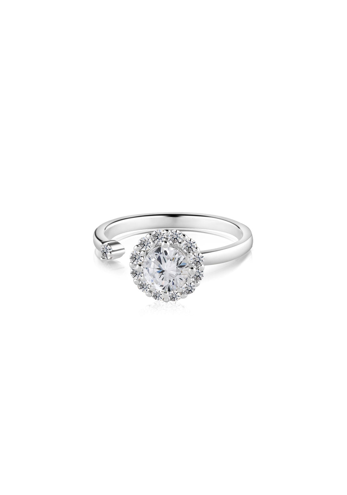Newbridge Jewellery Ring With Clear Stones - Silver 1 Shaws Department Stores