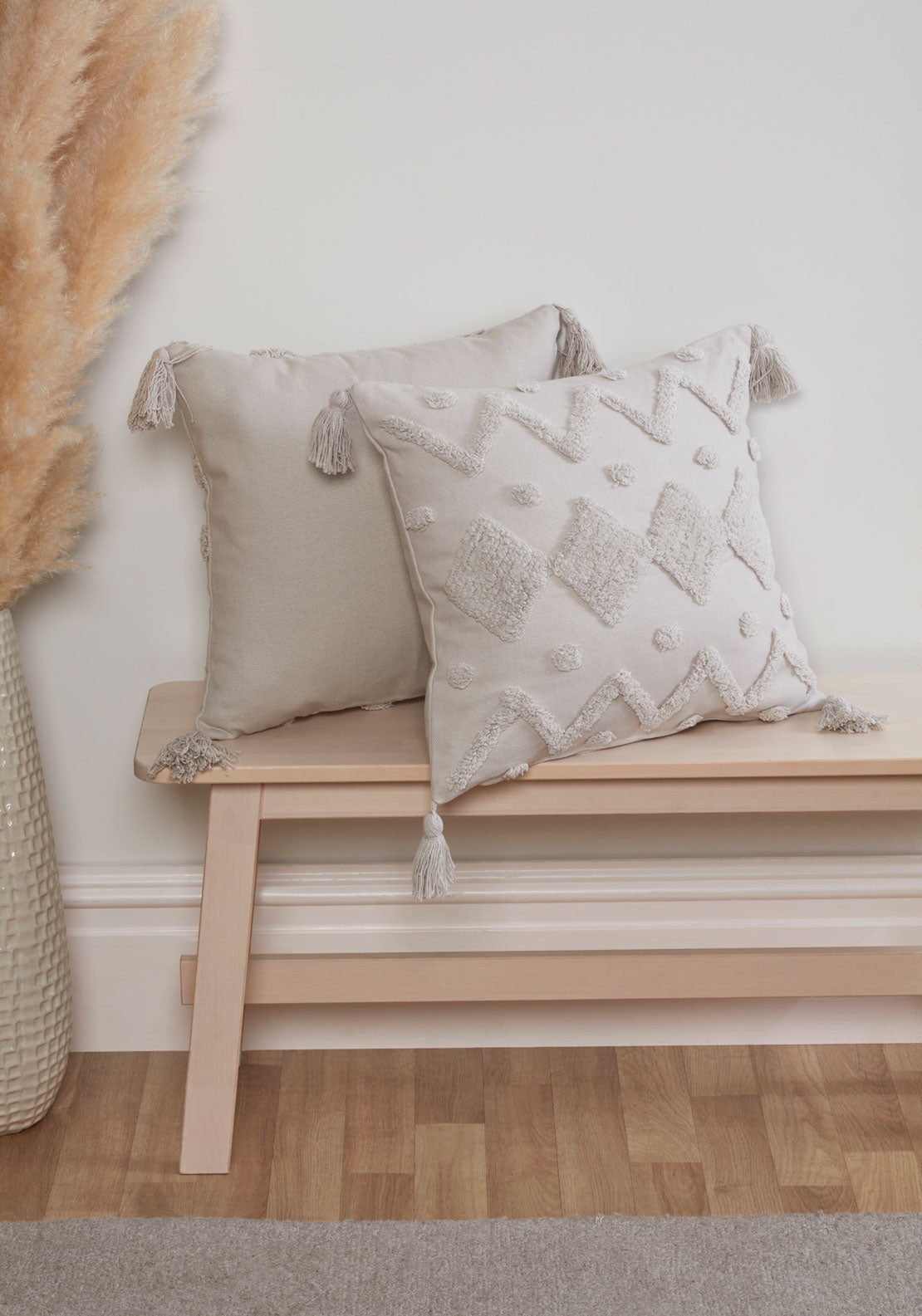 The Home Luxury Collection Juniper Cushion Cover 30x50 - Silver 1 Shaws Department Stores