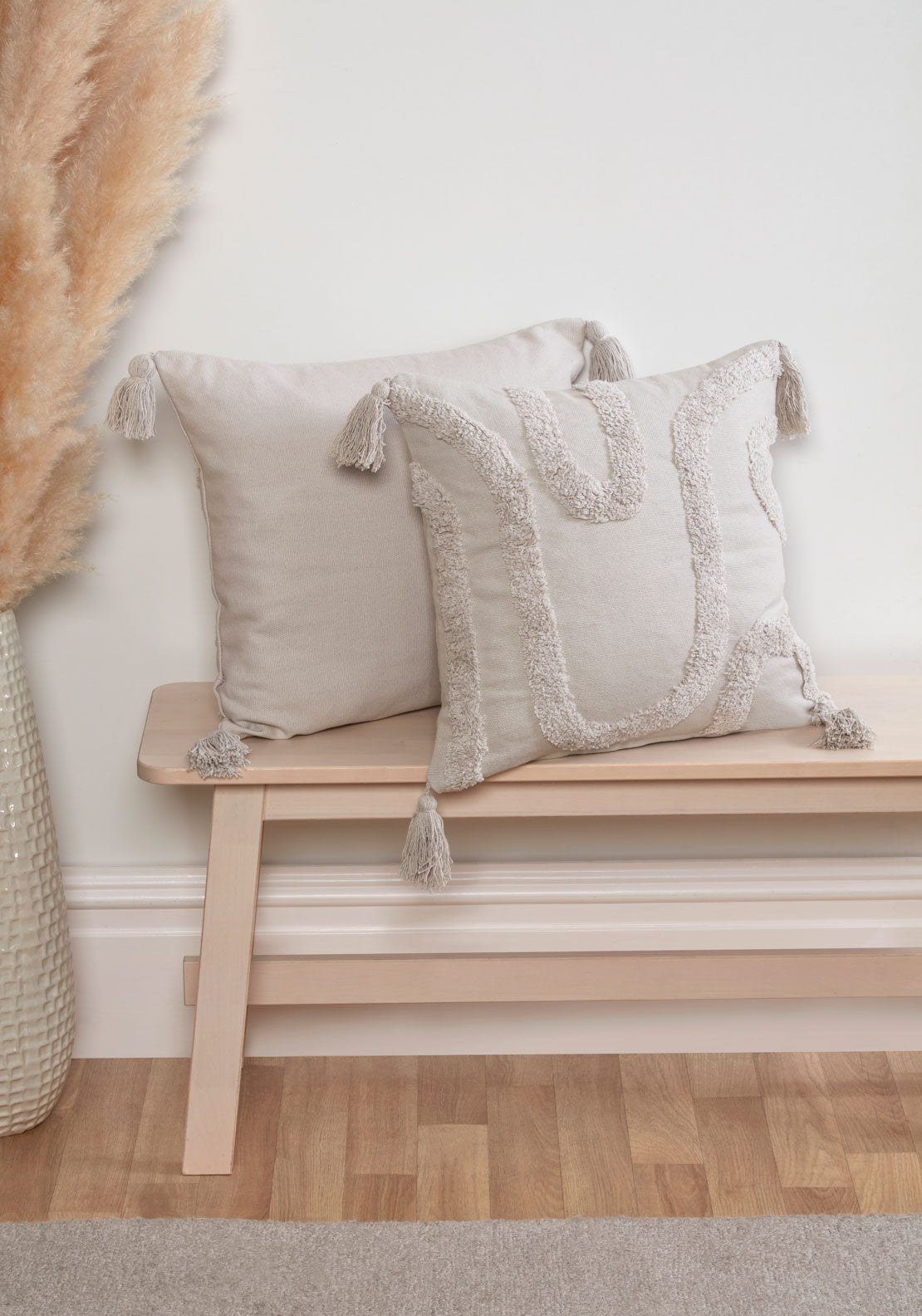 The Home Luxury Collection Cabana Cushion Cover 30x50 - Silver 1 Shaws Department Stores