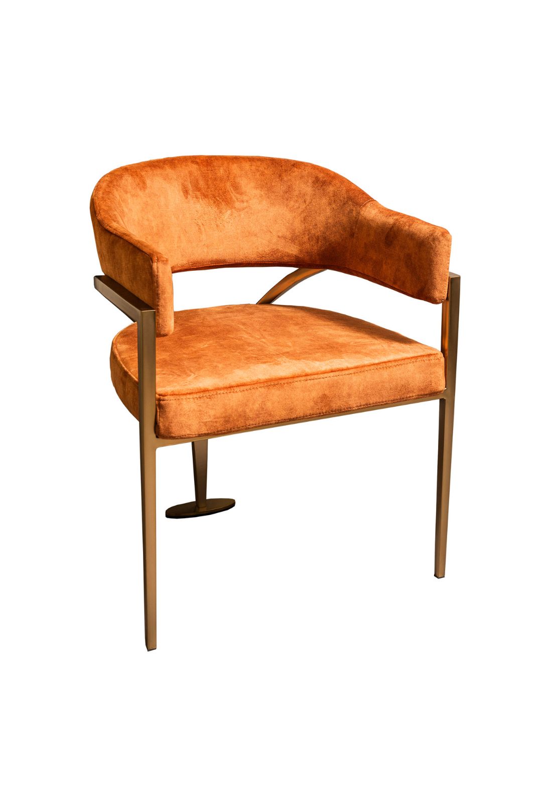 The Grange Collection Curved Armchair - Orange 1 Shaws Department Stores