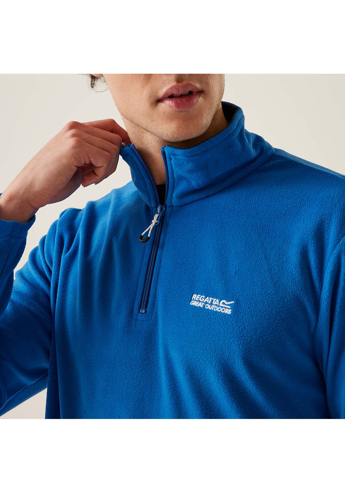 Regatta Thompson 1/4 Zip Fleece - Blue 5 Shaws Department Stores