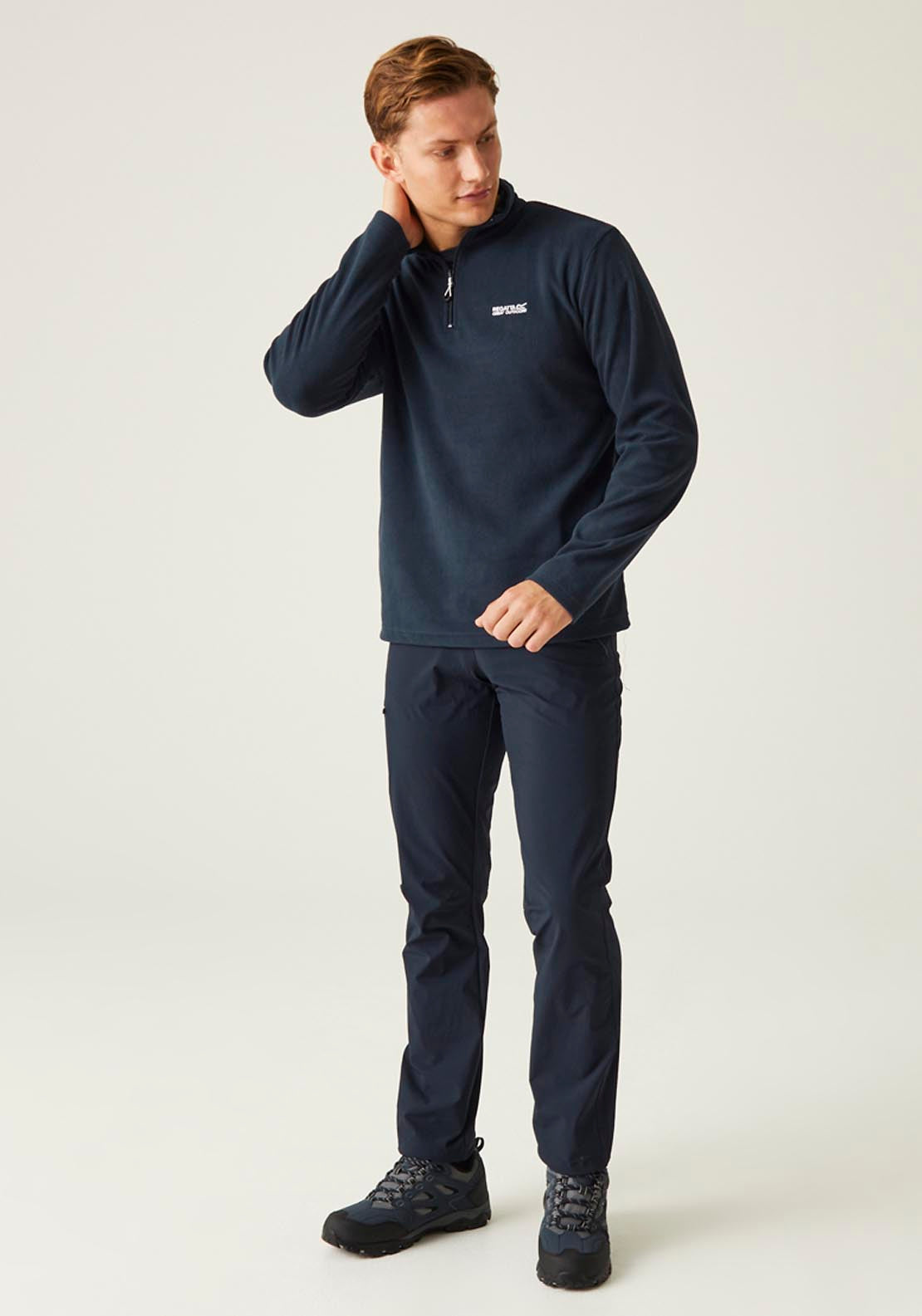 Regatta Thompson 1/4 Zip Fleece - Blue 3 Shaws Department Stores