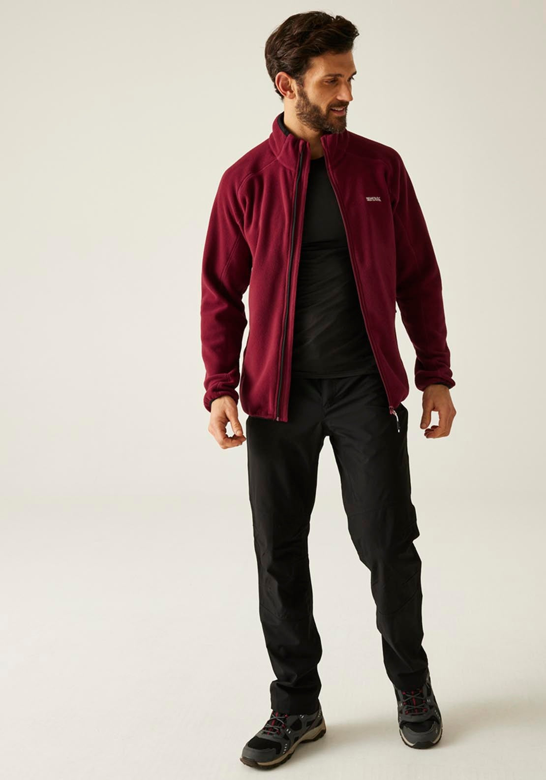 Hadfield Full Zip Fleece - Dark Maroon