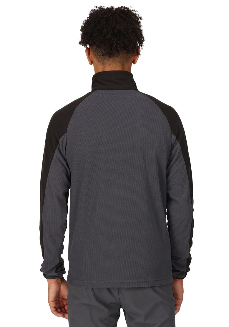Regatta Elson Ii 1/4 Zip Fleece - Seal Grey Black 2 Shaws Department Stores