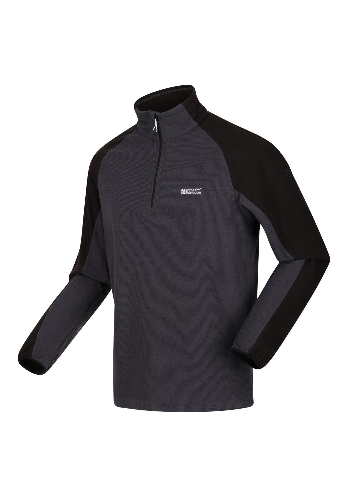 Regatta Elson Ii 1/4 Zip Fleece - Seal Grey Black 7 Shaws Department Stores