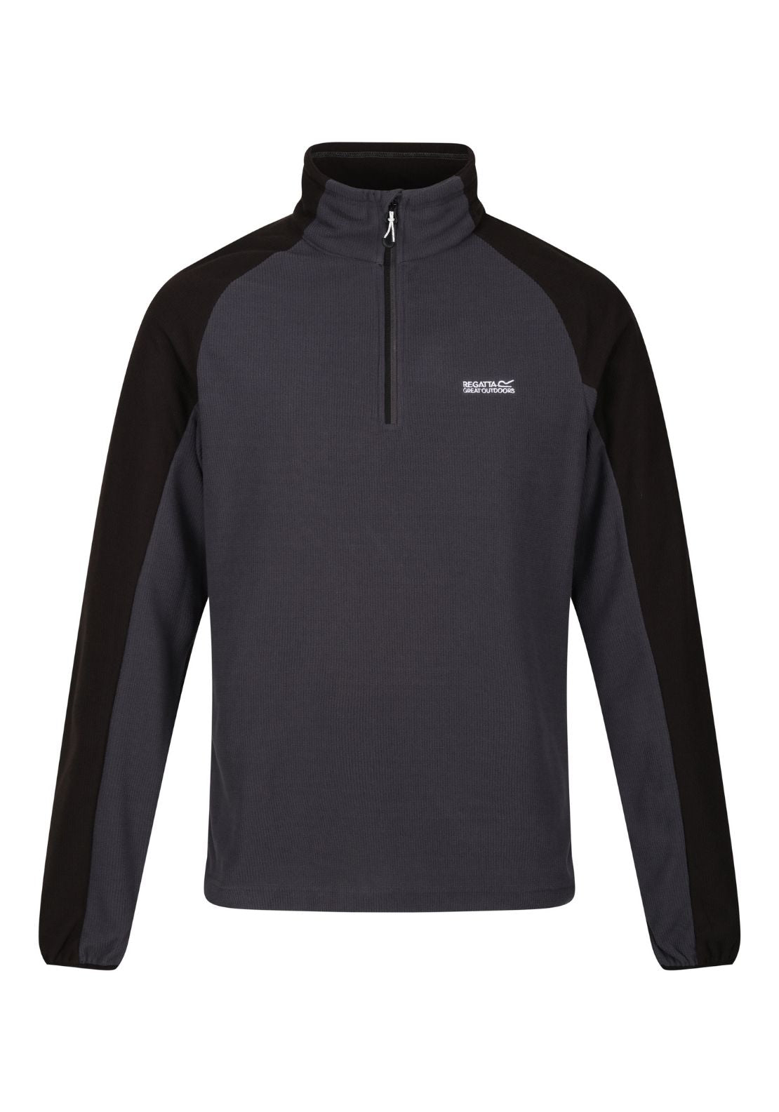 Regatta Elson Ii 1/4 Zip Fleece - Seal Grey Black 5 Shaws Department Stores