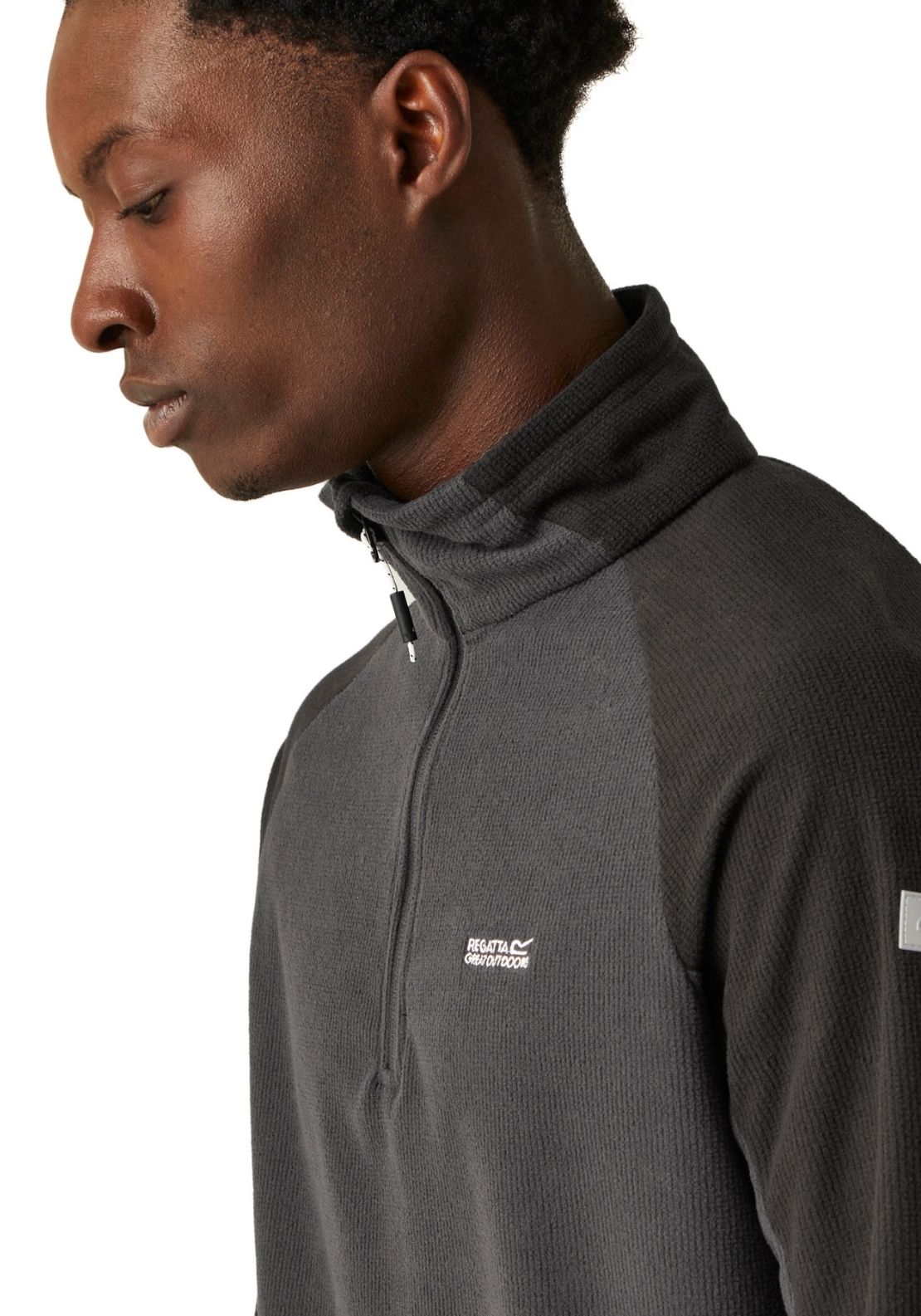Regatta Elson Ii 1/4 Zip Fleece - Ash/black 4 Shaws Department Stores