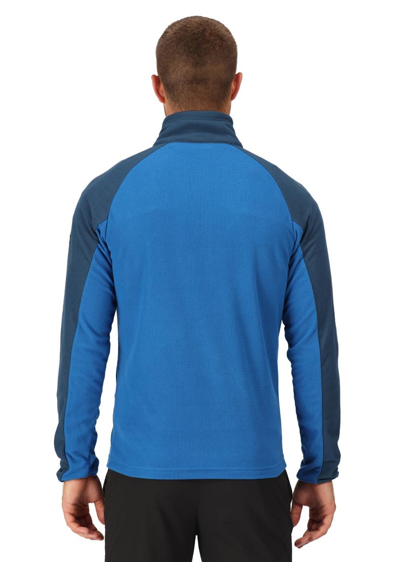 Regatta Elson Ii 1/4 Zip Fleece - Snorkel Blue Sea Pine 2 Shaws Department Stores