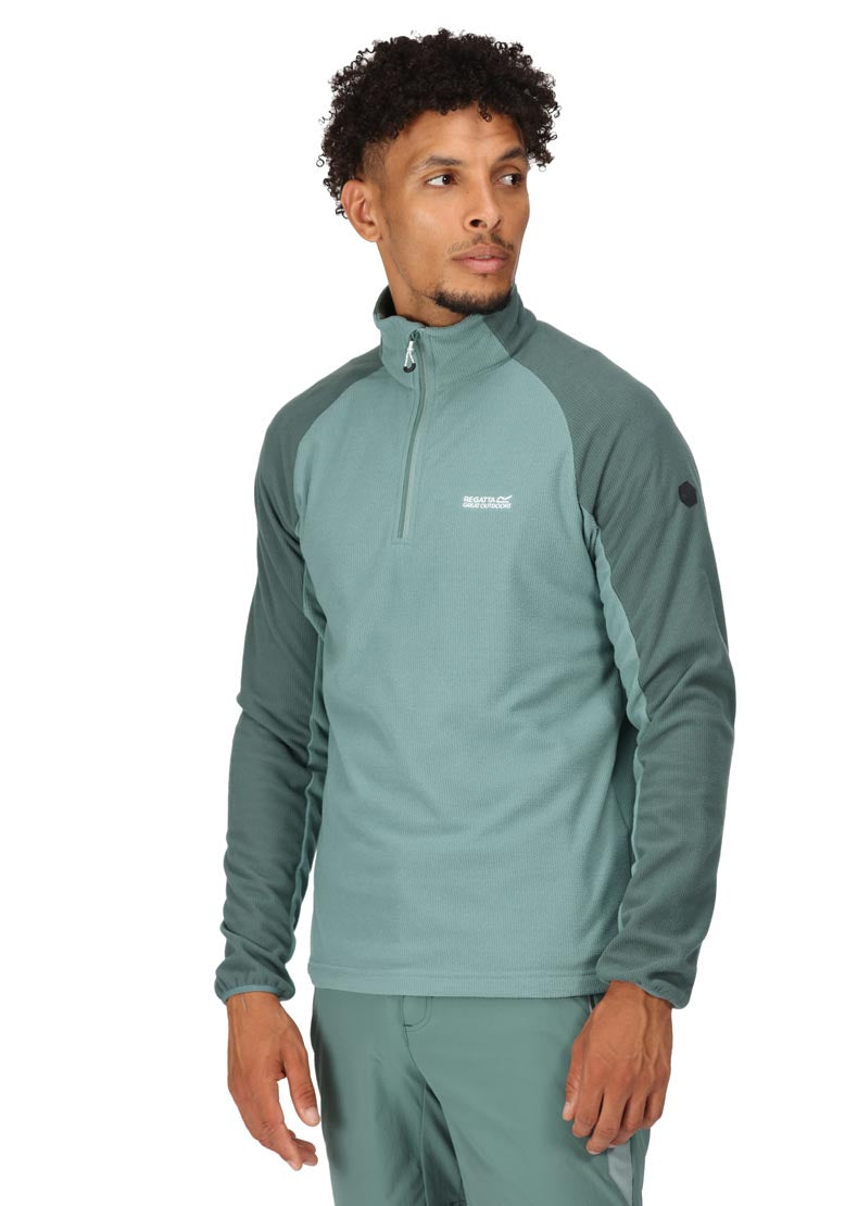 Regatta Elson Ii 1/4 Zip Fleece - Ivy Moss Sea Pine 1 Shaws Department Stores