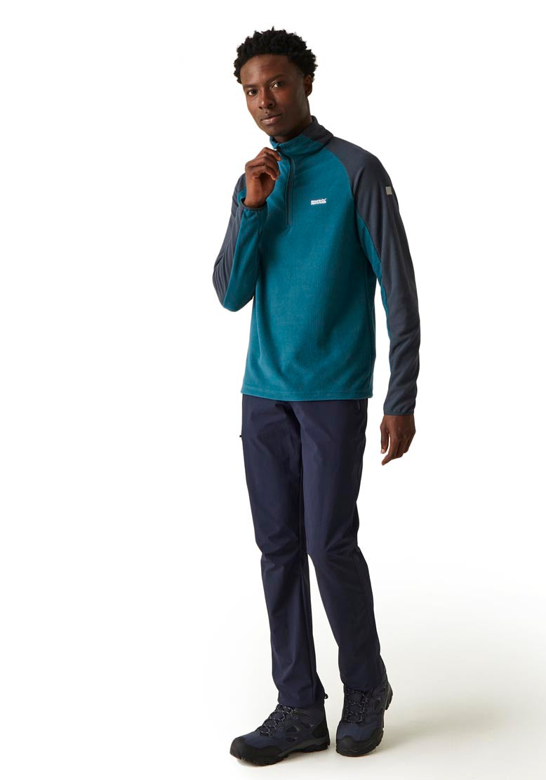 Regatta Elson Ii 1/4 Zip Fleece - Moroccan Blue/navy 3 Shaws Department Stores