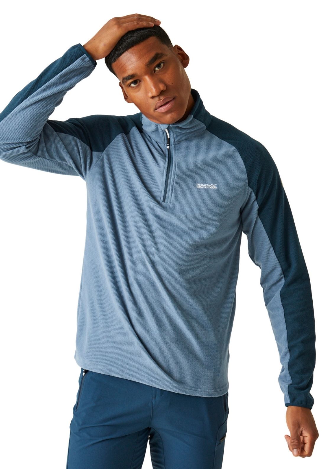 Regatta Elson Ii 1/4 Zip Fleece - Coronet Blue/moonlight Denim 1 Shaws Department Stores