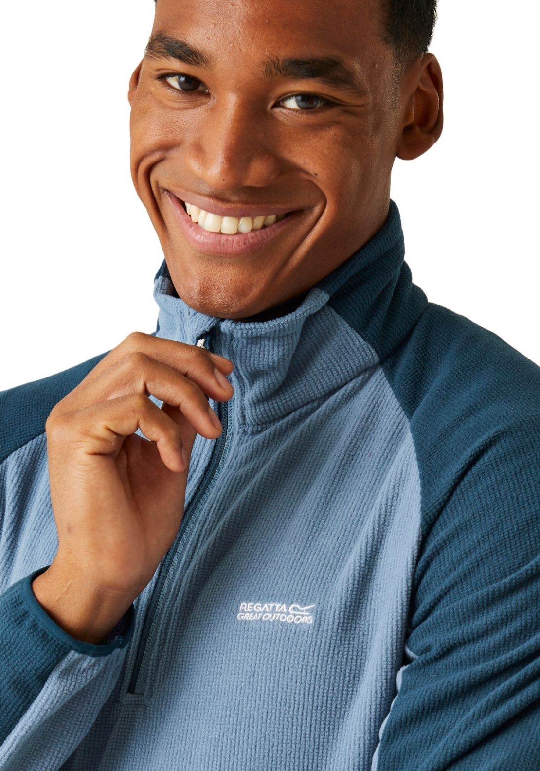 Regatta Elson Ii 1/4 Zip Fleece - Coronet Blue/moonlight Denim 4 Shaws Department Stores