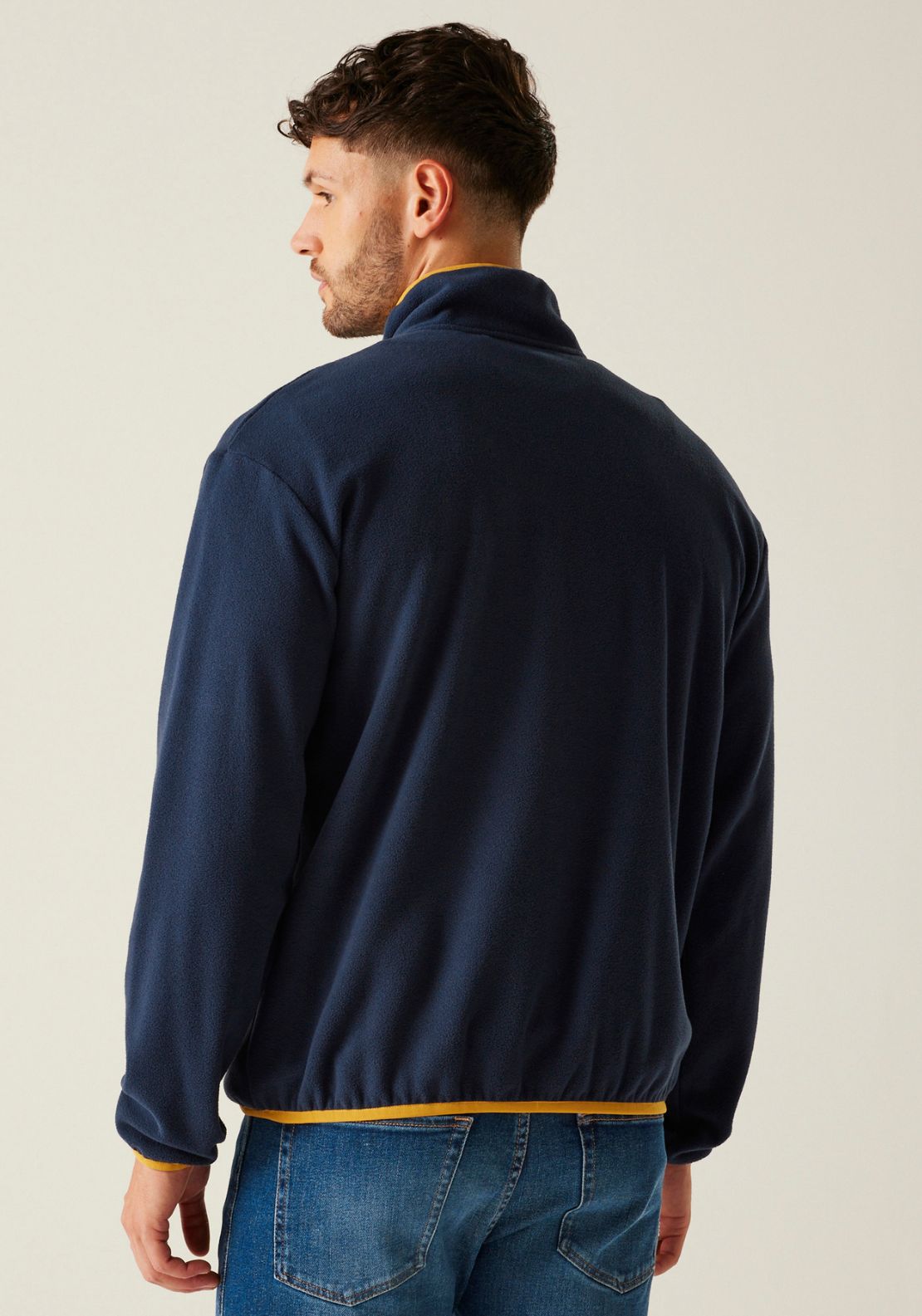 Regatta Frankie Full Zip Fleece - Navy / Yellow 2 Shaws Department Stores