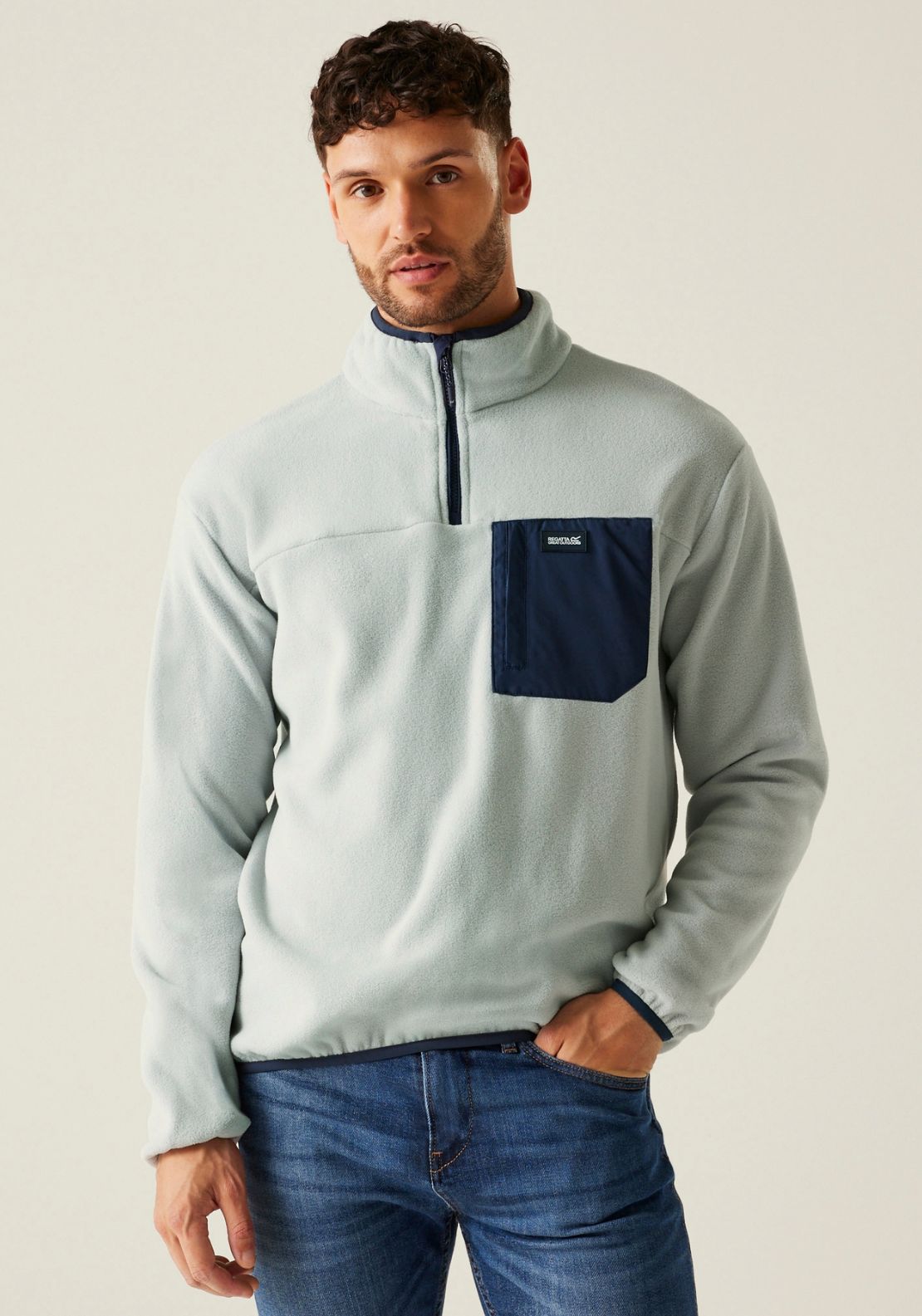 Regatta Frankie Full Zip Fleece - Silver Grey/navy 1 Shaws Department Stores