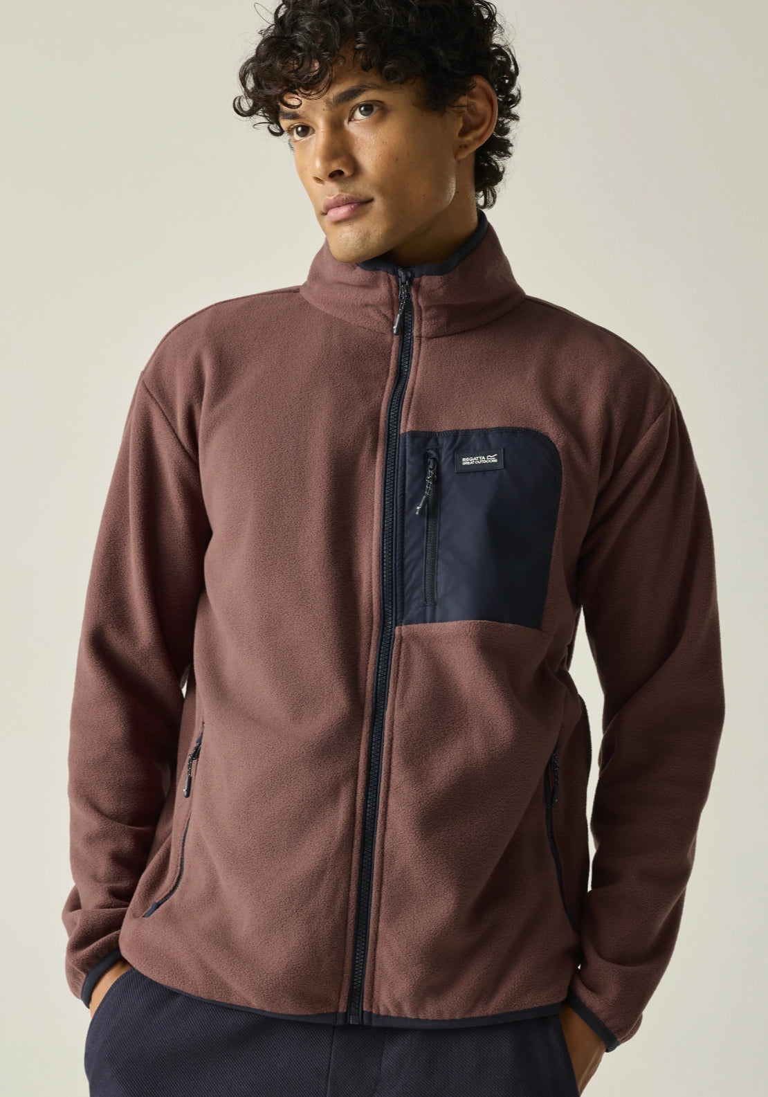 Frankie Full Zip Fleece - Dark Cherry