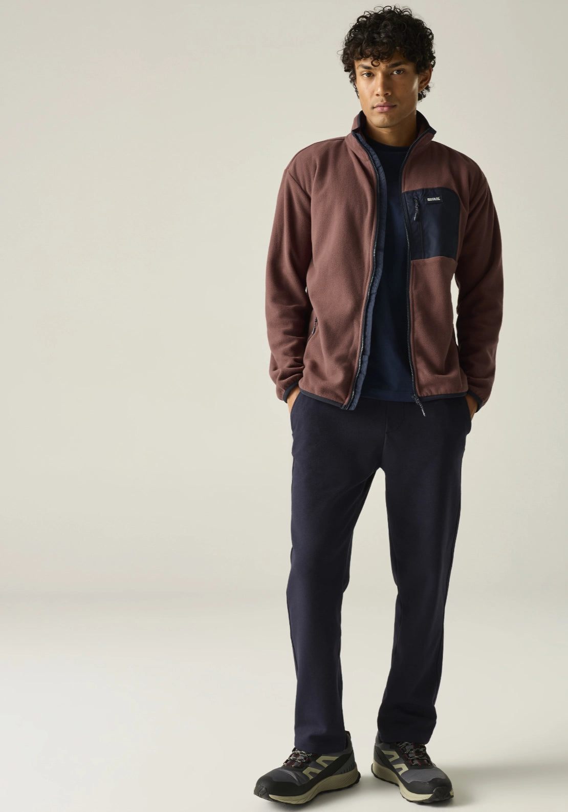 Frankie Full Zip Fleece - Dark Cherry