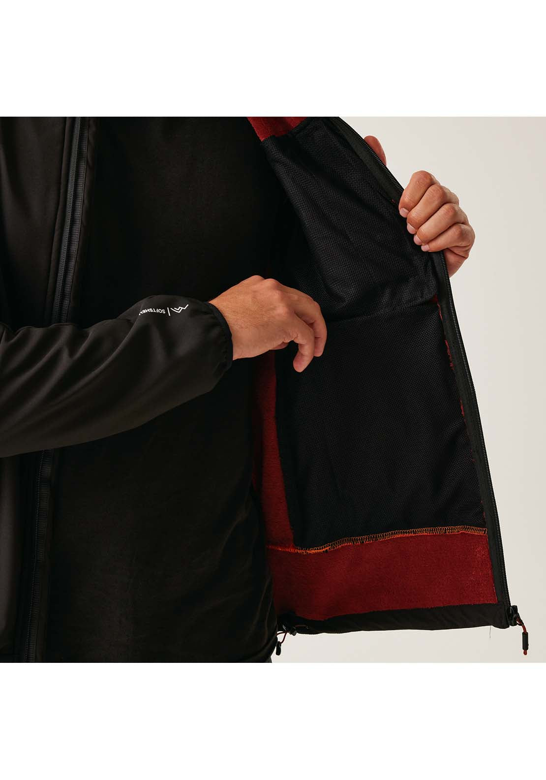 Regatta Moutdale Soft Shell - Black/red Ochre 5 Shaws Department Stores