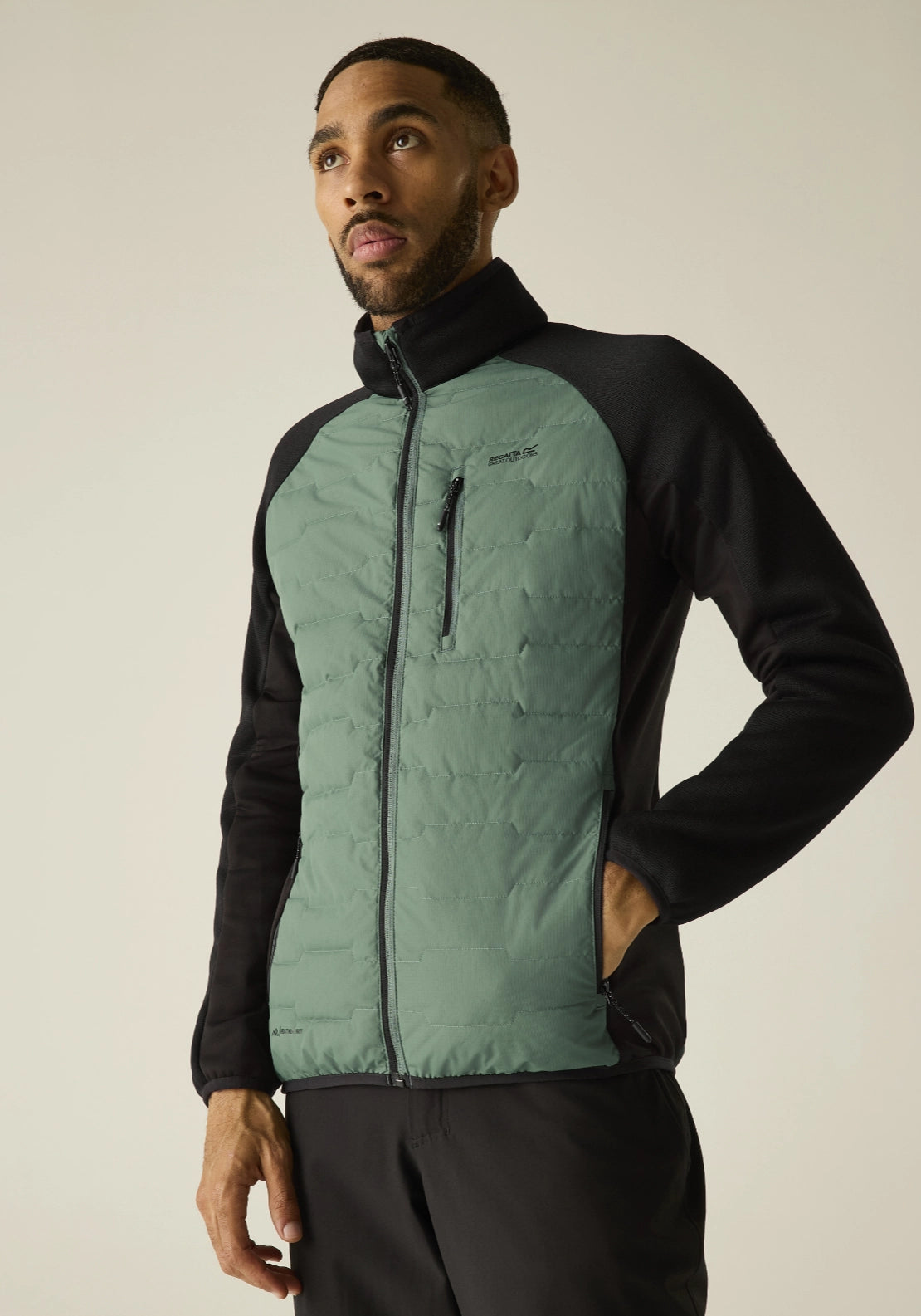 Cyrus Hybrid Jacket - Dk Forest/black