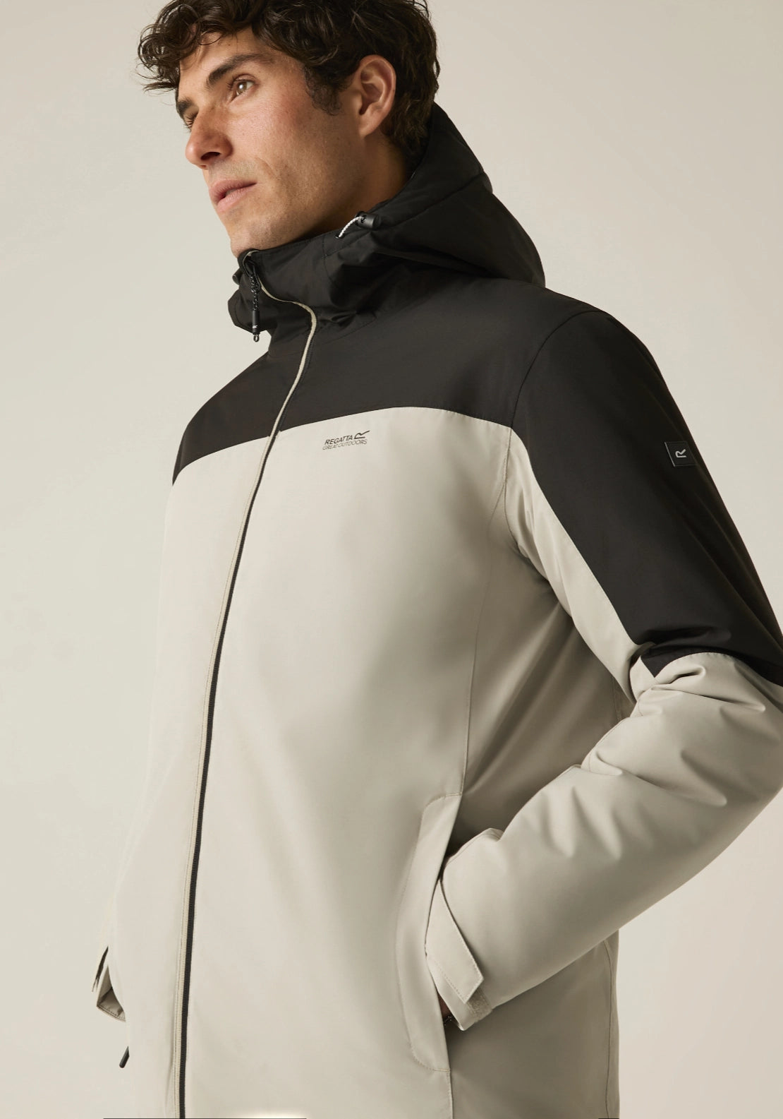 Thornridge 3/4 Jacket - Abbeystone/black