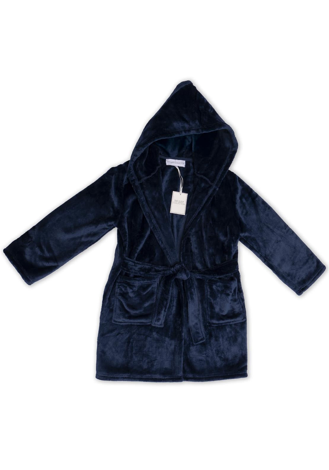 The Sleep Collection Navy Dressing Gown - Blue 1 Shaws Department Stores