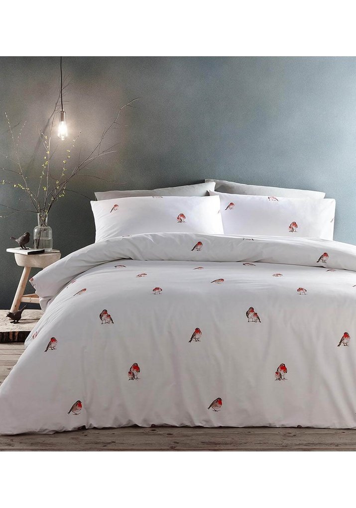 Bedmaker Robin Duvet Cover Set - White 1 Shaws Department Stores