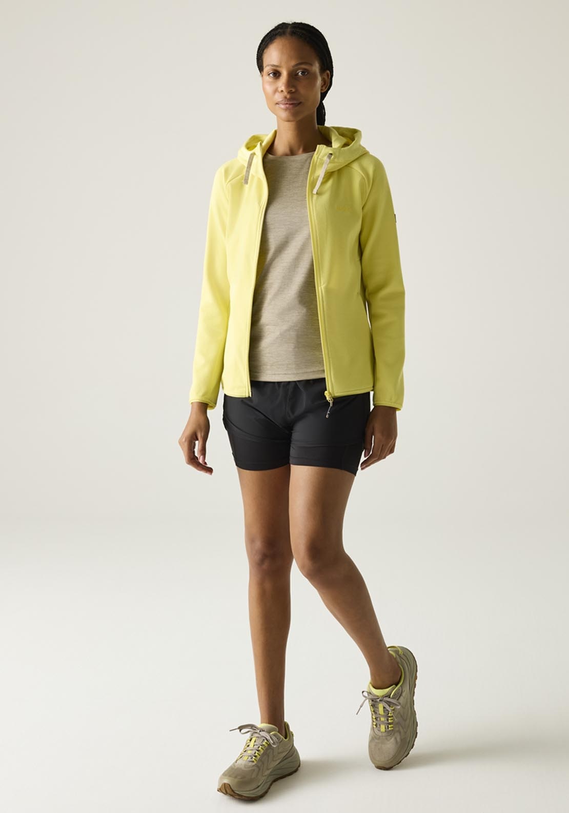 Nayna Hooded Full Zip Fleece - Canary Yellow