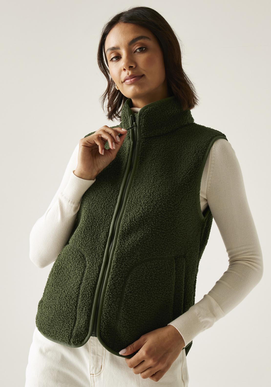 Regatta Frankie Borg Body Warmer - Green 1 Shaws Department Stores