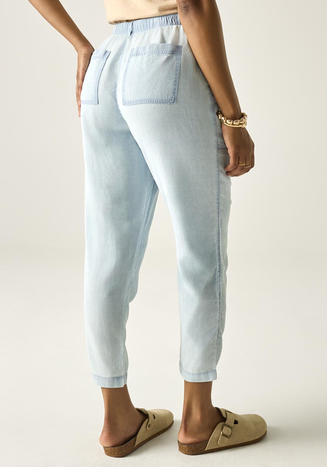 Shorebella Capri Trousers | Chambray Fabric - Chambray