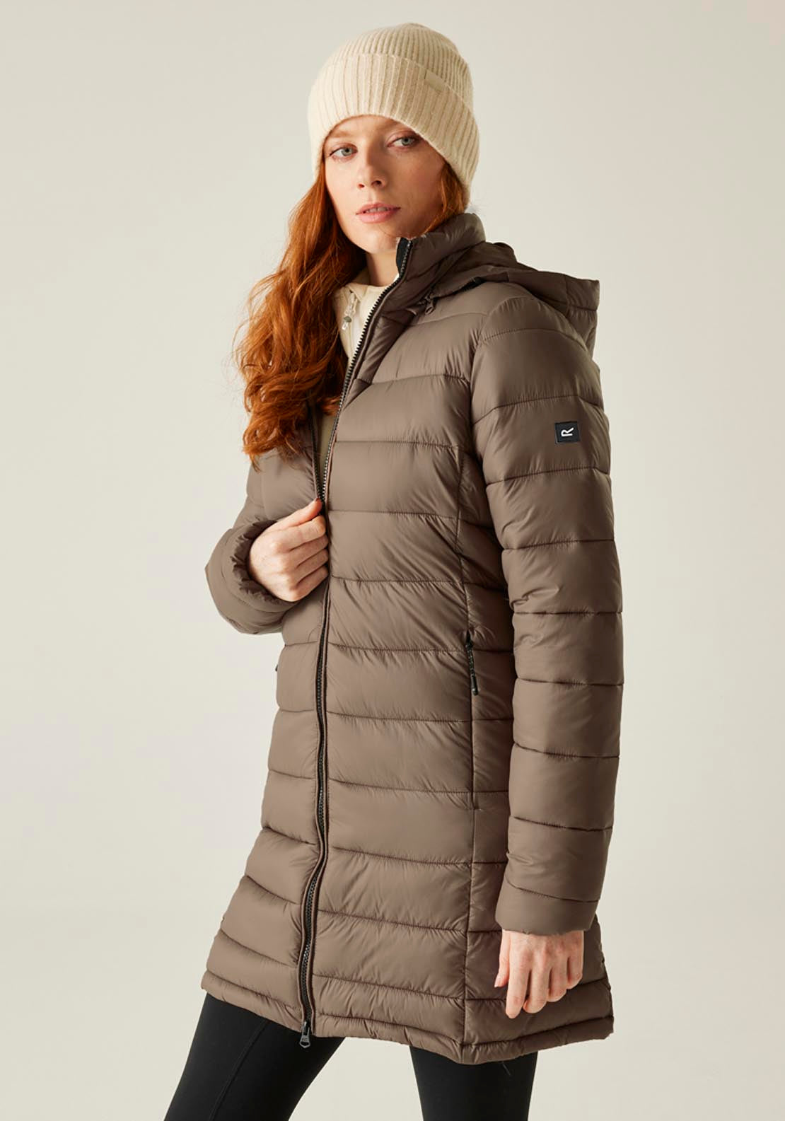 Regatta Starler 3/4 Puffa Jacket - Mocha 1 Shaws Department Stores