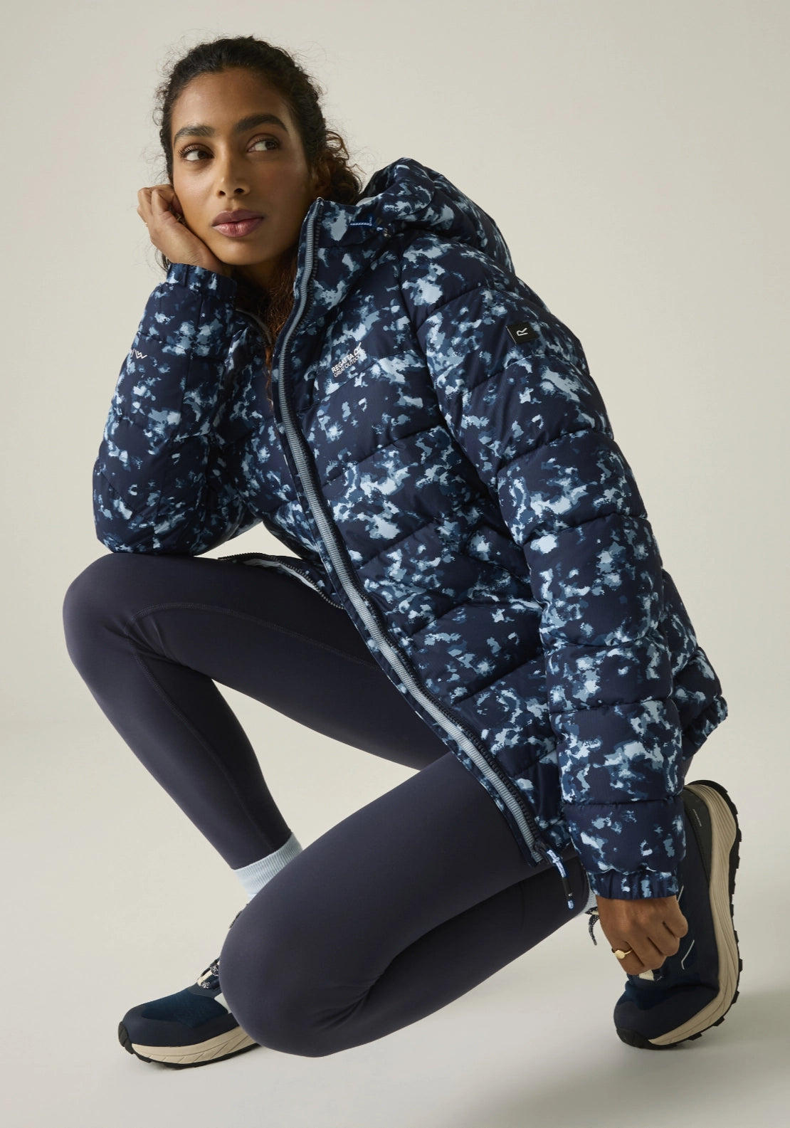 Aldthorn Insulated Jacket - Navy Brush Stroke