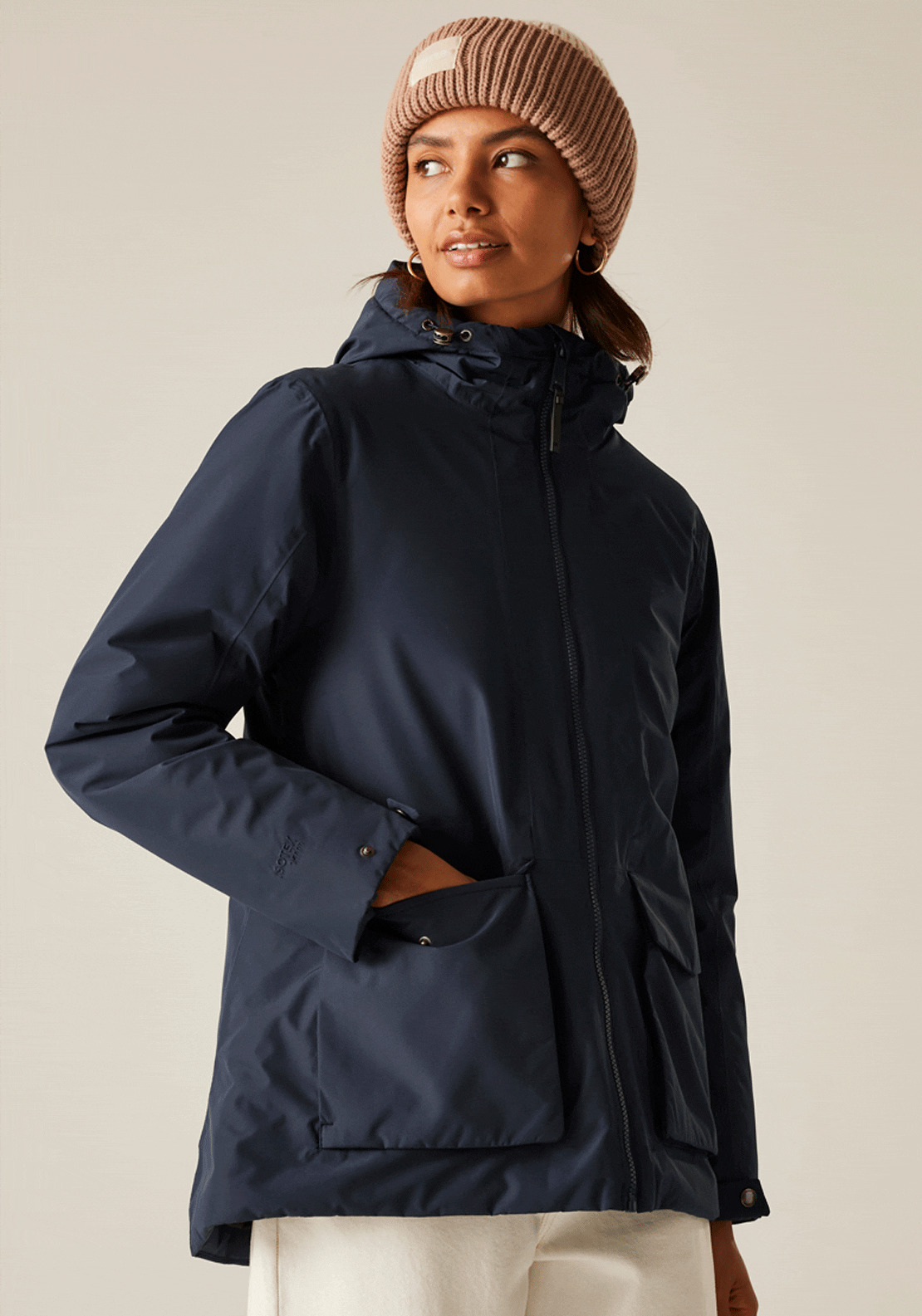 Regatta Melane Waterproof Jacket - Navy black 1 Shaws Department Stores